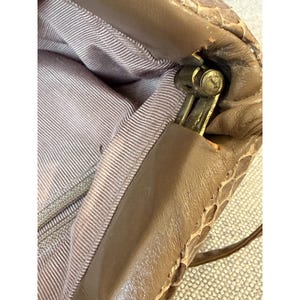 Echte full-body python slangenleer/leerbruine converteerbare tas retro vintage jaren 60 afbeelding 8