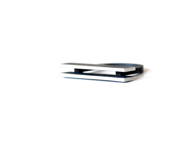 Modular Collection Ring sterling silver black oxide contemporary jewelry abstract urban geometric architecture statement contrast