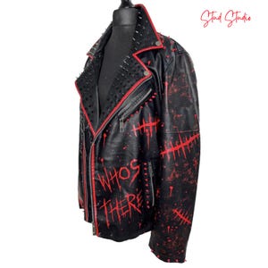 Men&#39;s Punk Studded Leather Jacket, Gothic Biker Motorcycle Coat with Spikes - Handmade Alternative Fashion for Him Grungy Printed Jacket Men