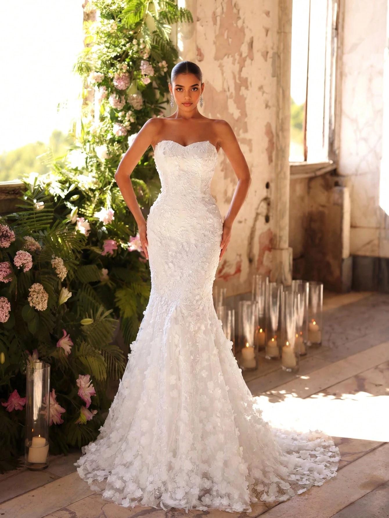 lace fishtail dress AX Paris Navy Lace Ruched Detail Fishtail Midi Dress 14
