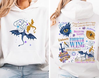 Fantasy Dragon Rider Hoodie | Bookish Dragon Sweatshirt | Romantasy Reader Gift | Dark Fantasy Aesthetic Hoodie | Reader Hoodie