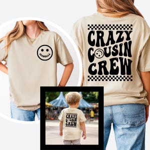 Custom Crazy Cousin Crew T-Shirt – Personalized Family Reunion Shirt for All Ages – Matching Cousin Tee – Short Sleeve  - GRP1