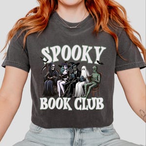 Custom Book Club Halloween T-Shirt – Halloween Book Club | Personalized Spooky Book Club Shirt | Custom Group Name Tee | GT31