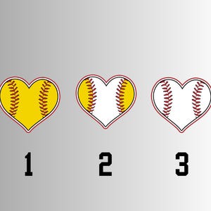 Pu&ograve; includere: Tre icone a forma di cuore con contorni rossi e dettagli di cucitura rossi. La prima &egrave; giallo solido, la seconda &egrave; bianca con lati gialli e la terza &egrave; bianco solido. Ogni icona &egrave; contrassegnata da un numero nero 1, 2 o 3 sottostante.