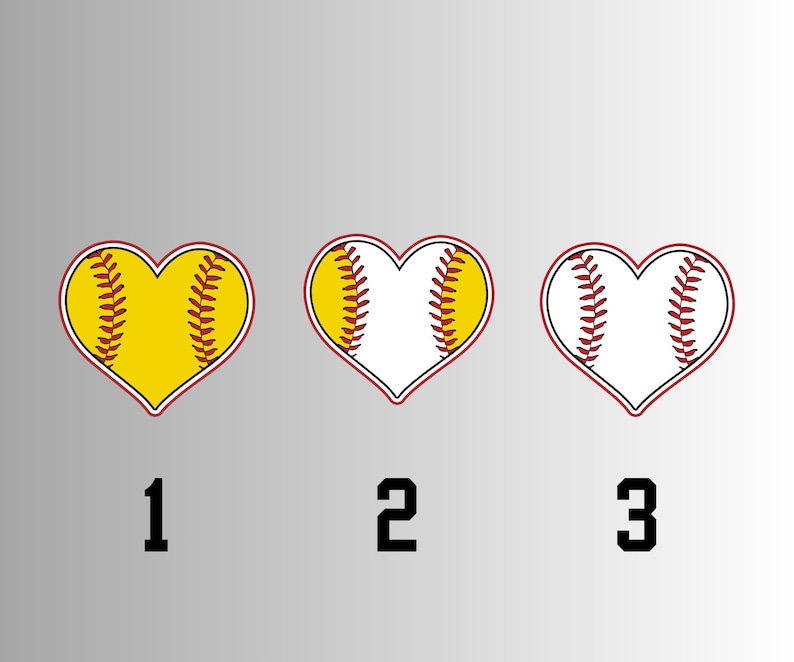 Pu&ograve; includere: Tre icone a forma di cuore con contorni rossi e dettagli di cucitura rossi. La prima &egrave; giallo solido, la seconda &egrave; bianca con lati gialli e la terza &egrave; bianco solido. Ogni icona &egrave; contrassegnata da un numero nero 1, 2 o 3 sottostante.