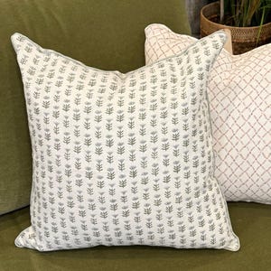 Block Printed Pillow - Claire Pattern by Ceae Shop