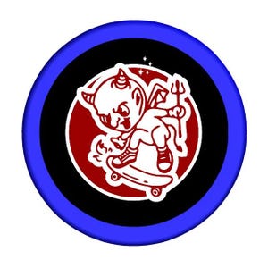 Przypinka Little Devil Boy Skateboard 25 mm, 32 mm i 58 mm