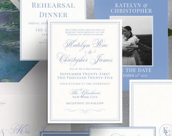 Elegant Wedding Invitation Suite | Editable Canva Template | Colors are fully editable