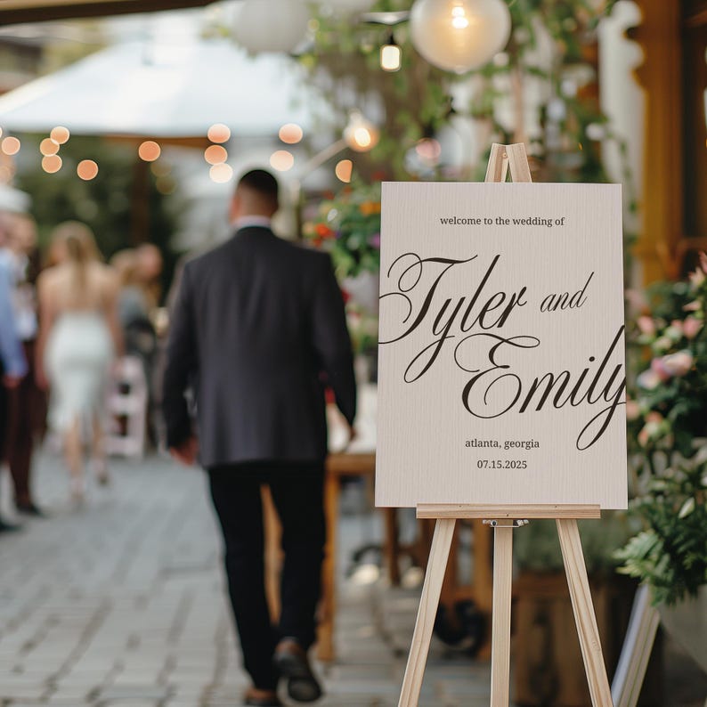 Vintage Wedding Welcome Sign: Elegant Rustic, Boho, Retro Decor ...
