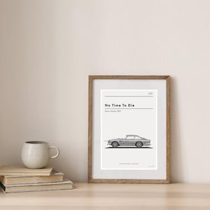 James Bond, Aston Martin DB5. HAND SIGNED Ilustration Art Print/Poster by JamesCottonPrints