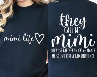 Mini Life SVG Front And Back Design, They Call Me Mimi SVG Bundle, Funny Mimi Quote Cut File PNG Eps For Cricut Silhouette