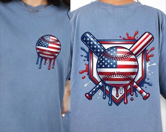 Patriotyczny baseball PNG, Sublimacja amerykańskiej flagi baseballowej, Projekt koszulki baseballowej 4 lipca, Mama baseballisty USA PNG, Czerwony, biały, niebieski PNG
