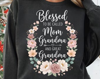 La chance de s'appeler maman grand-mère PNG, conception de chemise florale de grand-mère, cadeau de grand-mère pour la fête des mères en téléchargement numérique