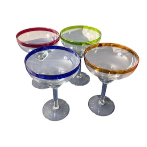 Libbey Mucho Colors Margarita Glasses Beachy With Box Set Of 4 14 Oz