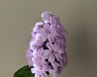Handmade Lavender Hyacinth Stem | Pipe Cleaner Flower | Purple Hyacinth Flower | Faux Hyacinth | Spring Flower Decor | Handmade Floral Gift