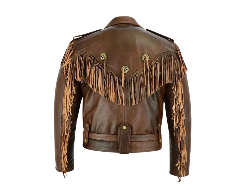 BIKER WITH SHOULDER YOKE LEATHER