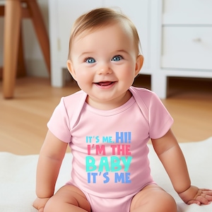 It’s Me Hi I’m the Baby Onesie | Colorful Baby Bodysuit | Swiftie Baby Shower Gift | Funny Pop Culture Baby Outfit | Bright Gender Neutral