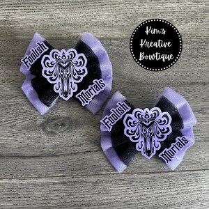 Haunted Mansion Inspired Tulle + Glitter Layer Hair Bow(s) // Girls Baby Toddler Kids Hair Bow Hair Clip Headband