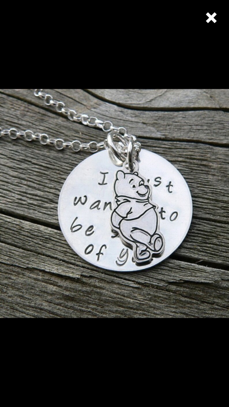 I Just Wanted to be Sure of You. Pooh Necklace. Etsy