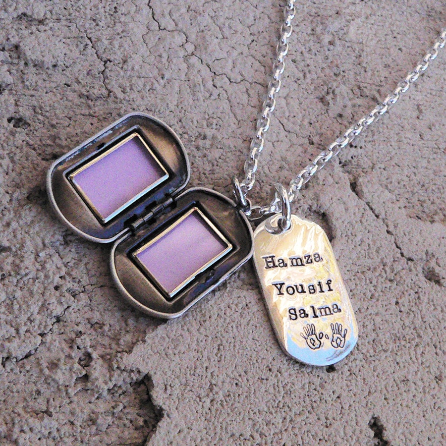 Custom Thick Sterling Silver Men S Locket And Dog Tag Necklace Gallery Photo