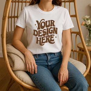 Bella Canvas 3001 White TShirt Mockup | Shirt Model Mockup | White T-Shirt Mockup | White 3001 Bella Canvas Mockup |  T-shirt Mockup