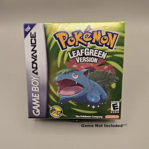 Pokémon Leaf Green Box & Inner Tray  **No Game Included**