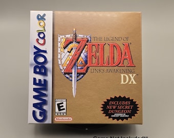 Zelda: Link's Awakening DX - Game Boy Color Replacement Box & Insert **No Game Included**