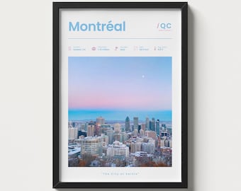 Montreal Kanada Reise Poster, Minimalistische Stadt Wandkunst, Montreal Print, Montreal Reise Dekor, Kanada Poster, Montreal Kunst, Digital Download