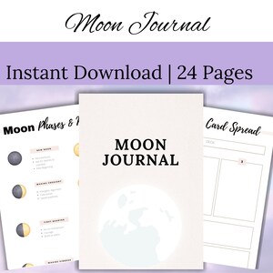 Moon Planner 2025: Lunar Phase Calendar & Journal (Digital Download)