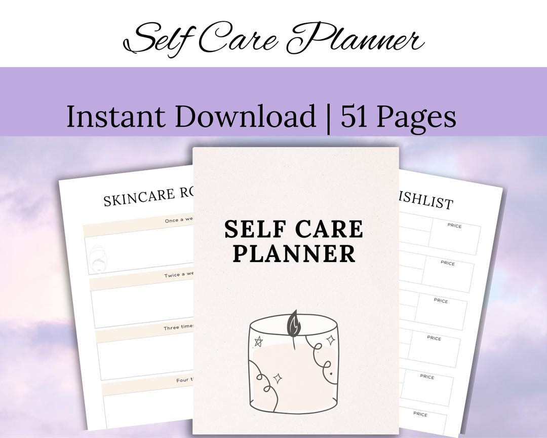 Self Care Planner Printable: Wellness Journal & Routine (digital ...