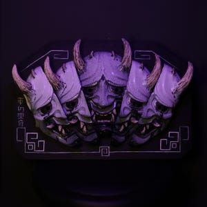 Multifaced – Decorative Wall Panel of Japanese Oni Masks