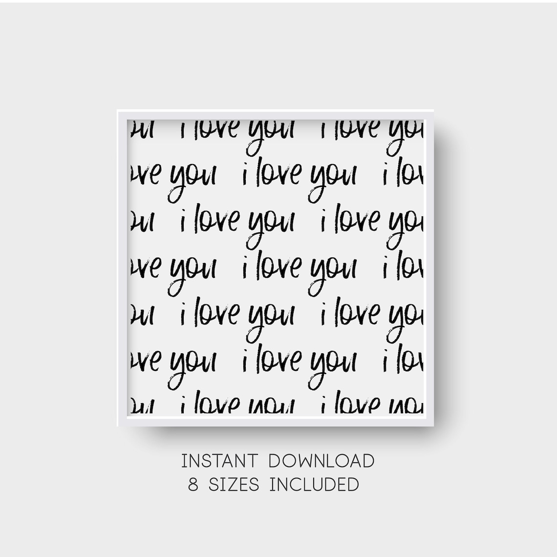I Love You Printable Wall Art I Love You Baby Room Abstract - Etsy