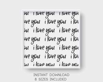 I LOVE YOU Nursery Decor by Dear Lily Mae You Print - Etsy