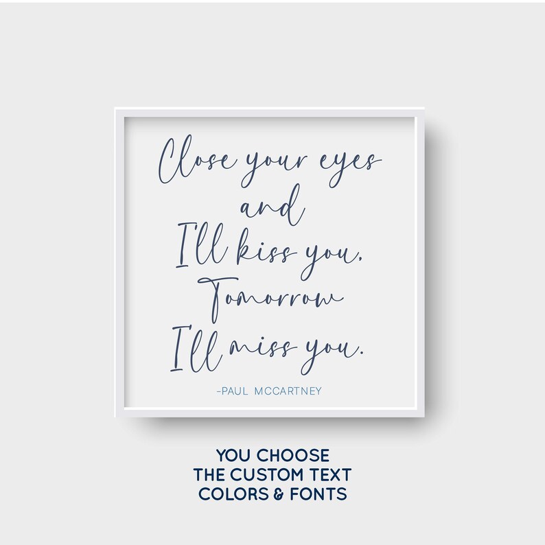 Downloadable Custom Quote - Custom Poster Print Custom Quote Sign Personalized Quote Custom Print Printable Digital Wall Art image 3