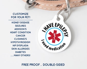 epilepsy dog tag