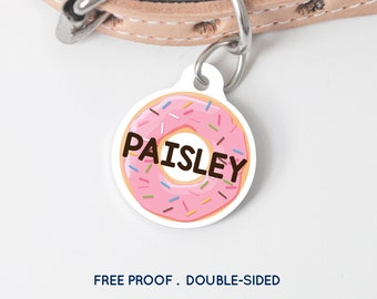 donut dog tag