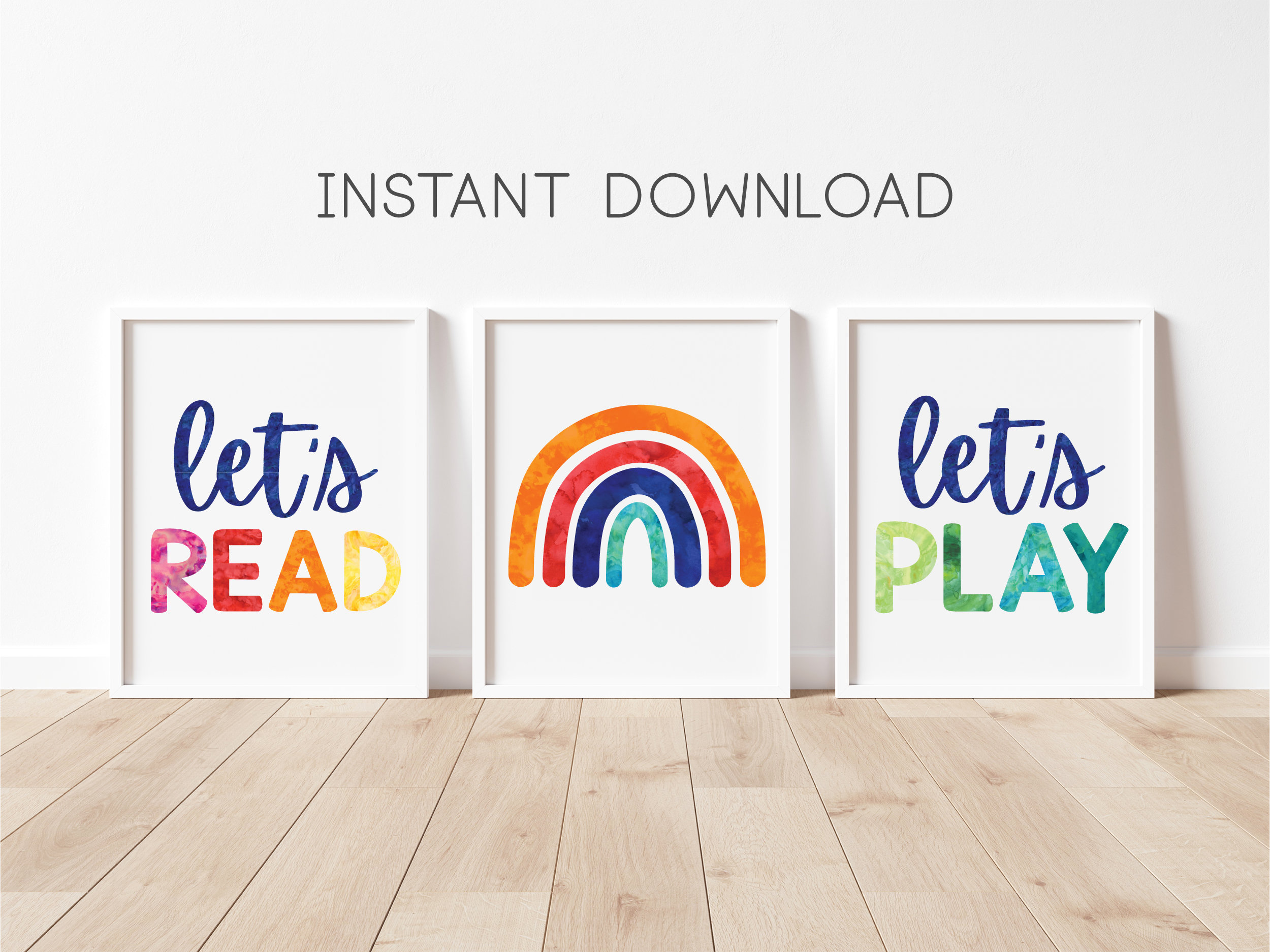 Digital Prints Prints ADVENTURE Rainbow Print Nursery Playroom Children ...