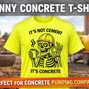 No es cemento, es esqueleto de hormigón PNG, diseño divertido de camiseta de construcción, camiseta de trabajador del hormigón, humor de contratista, descarga digital