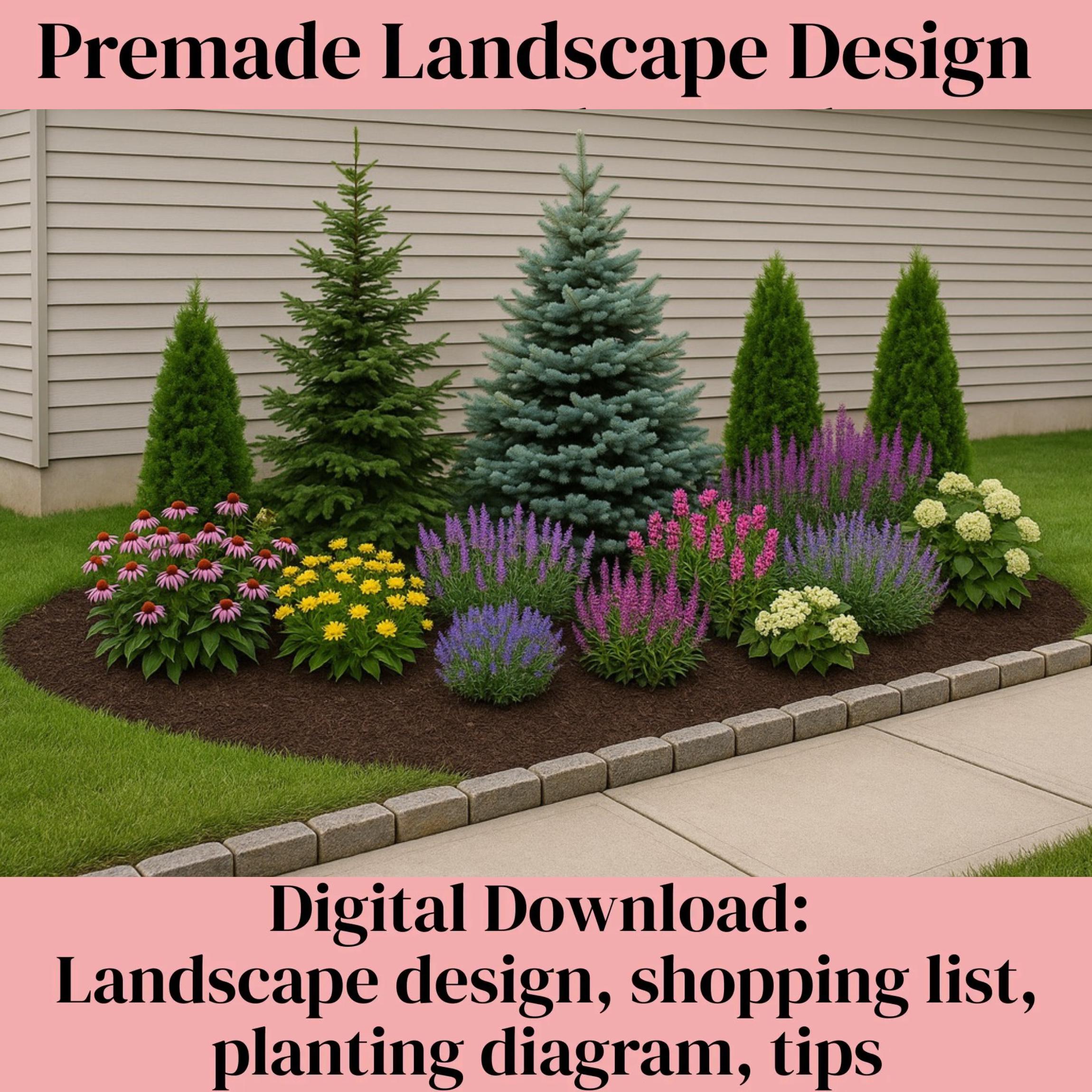 DIY Landscape Berm Design, Landscape Berm Zone 5-9, Curb Appeal Landscaping, Privacy Berm, Berm Landscaping Design Instant Download