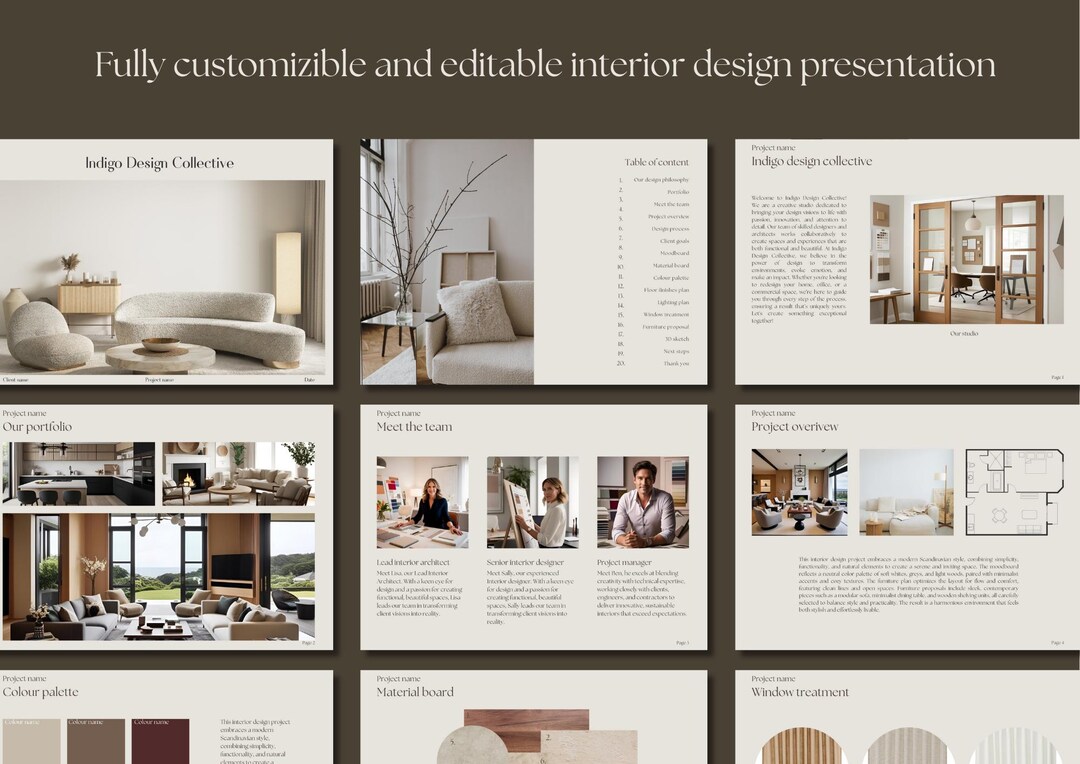 Moodboard Template | Interior Design Moodboard | Interior Design Mood ...