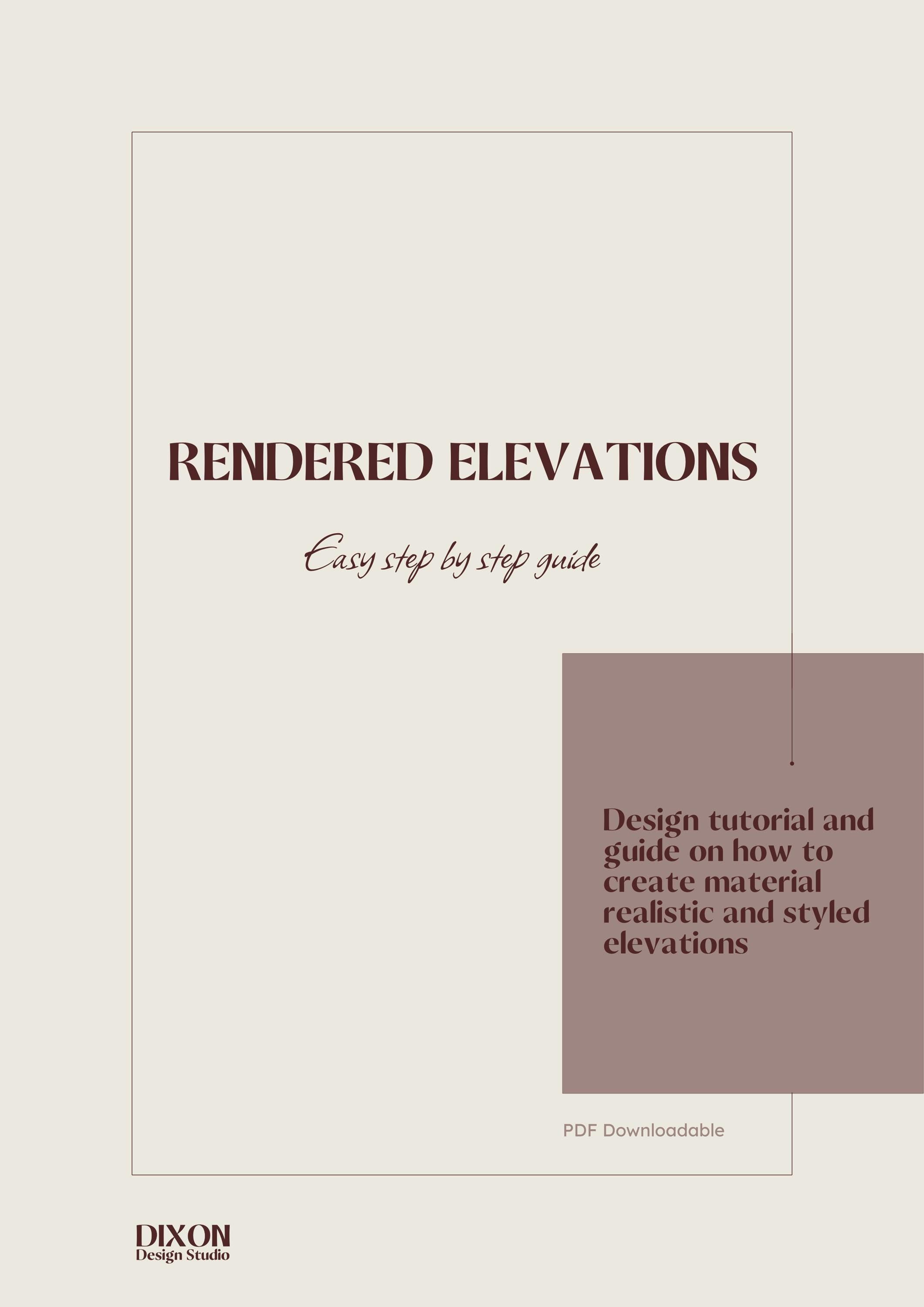 Rendered Elevation Tutorial L Design Elevation Tutorial | Interior ...