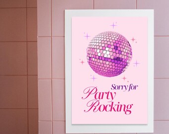 Arte de pared rosa de moda - Decoración de pared ecléctica maximalista - Láminas de moda retro - Pósteres preppy y decoración estética para habitaciones universitarias - Fiesta disco -