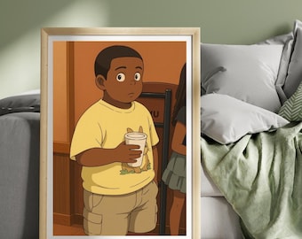 Arte mural imprimible de Studio Ghibli, póster de anime, merchandising de Studio Ghibli, póster de Studio Ghibli, regalo de anime, Studio Ghibli divertido - Descarga digital