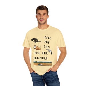 Mafia Style T-Shirt - Gangster Movie Inspired Tee - Italian Humor Shirt - Cannoli Lover Gift -Mobster Graphic Unisex Vintage Crime Aesthetic