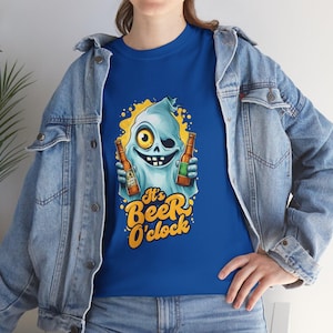 It’s Beer O’Clock -  Funny T-Shirt for Mens – Beer Lover Gift – Unisex Cotton Tee – Drinking Humor Shirt for Parties, BBQs, Pubs & Weekends