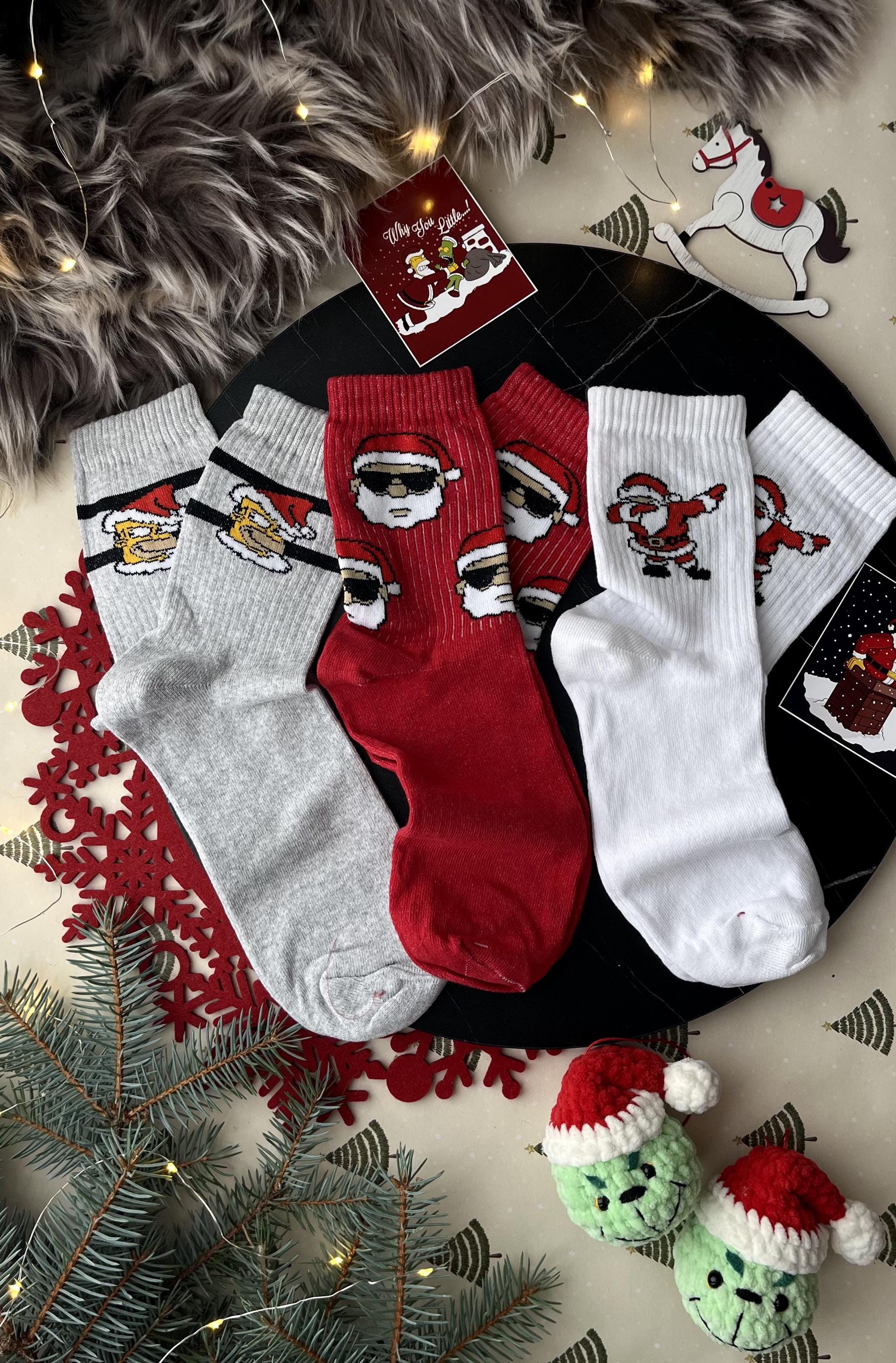 クリスマスソックスギフトセット 3足セット：サンタ＆シンプソン