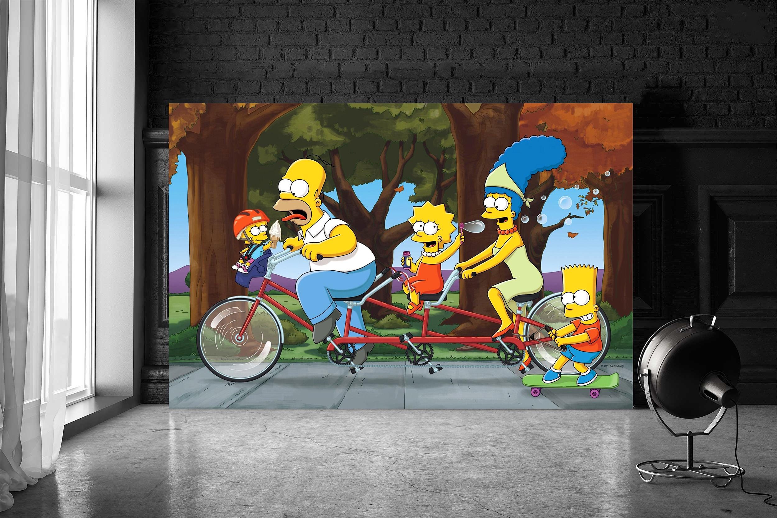 The Simpsons Metal Poster – Glossy Metal Wall Art, Funny Cartoon Home ...