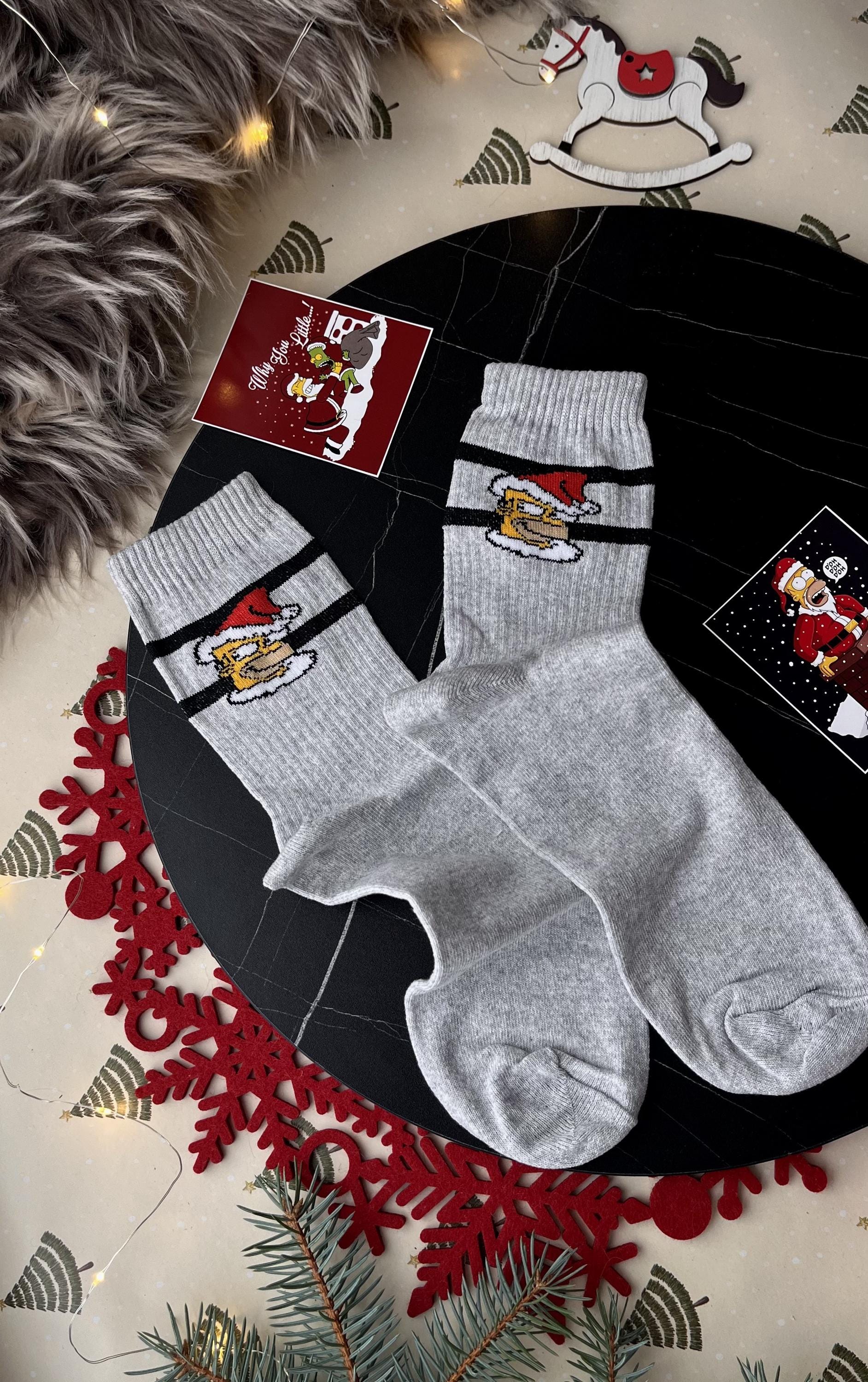 クリスマスソックスギフトセット 3足セット：サンタ＆シンプソン