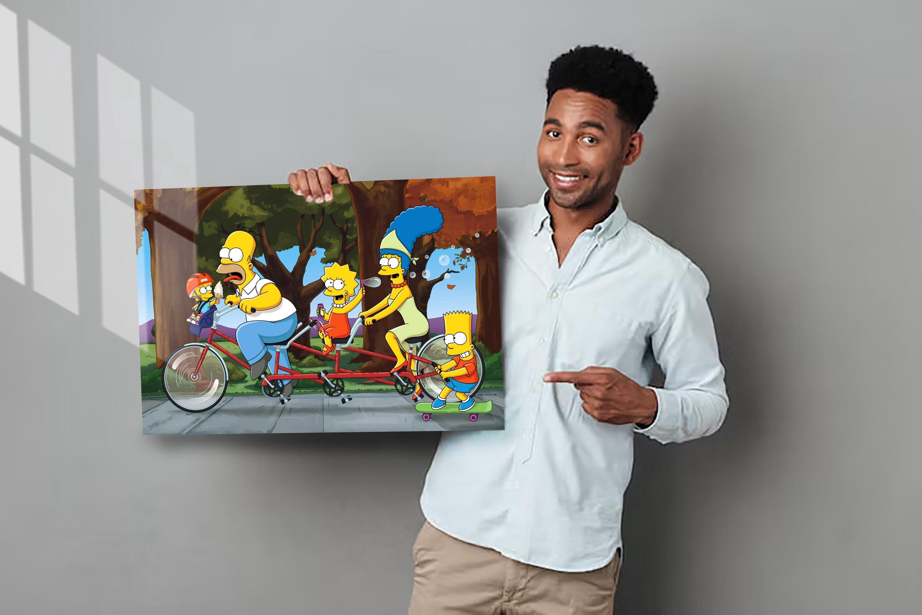 The Simpsons Metal Poster – Glossy Metal Wall Art, Funny Cartoon Home ...