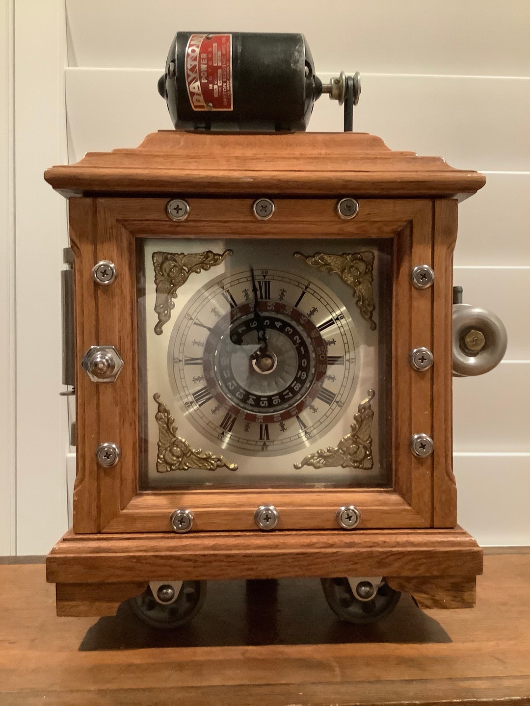 Vintage Industrial Desk Clock Etsy